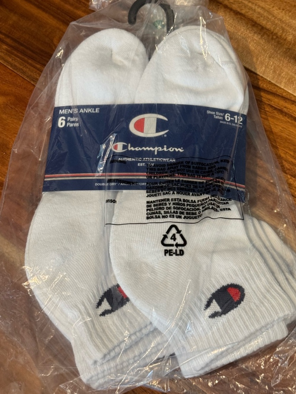 Brand NewChampion Men's White Ankle Socks - 6 Pack